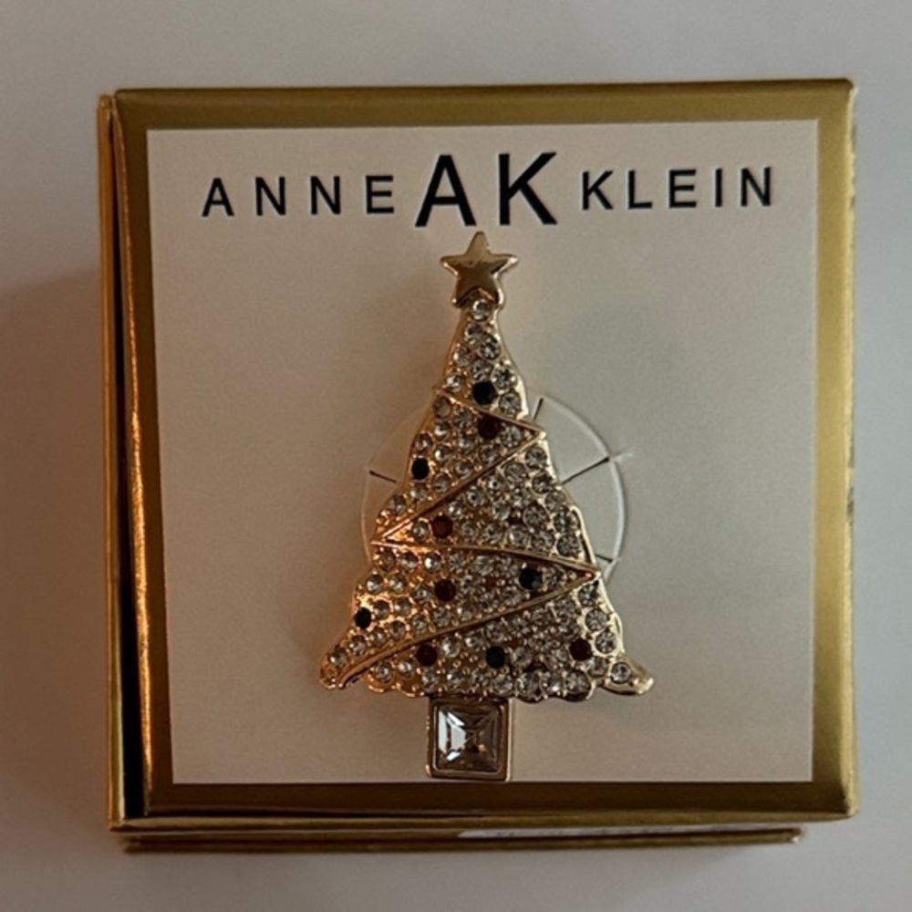 Anne nwt Klein Gold and Silver Christmas Tree Star Brooch